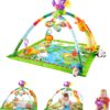 Fisher-Price Baby Playmat Rainforest Music & Lights Deluxe Gym with 10+ Toys & Activites for Newborn Tummy Time Play