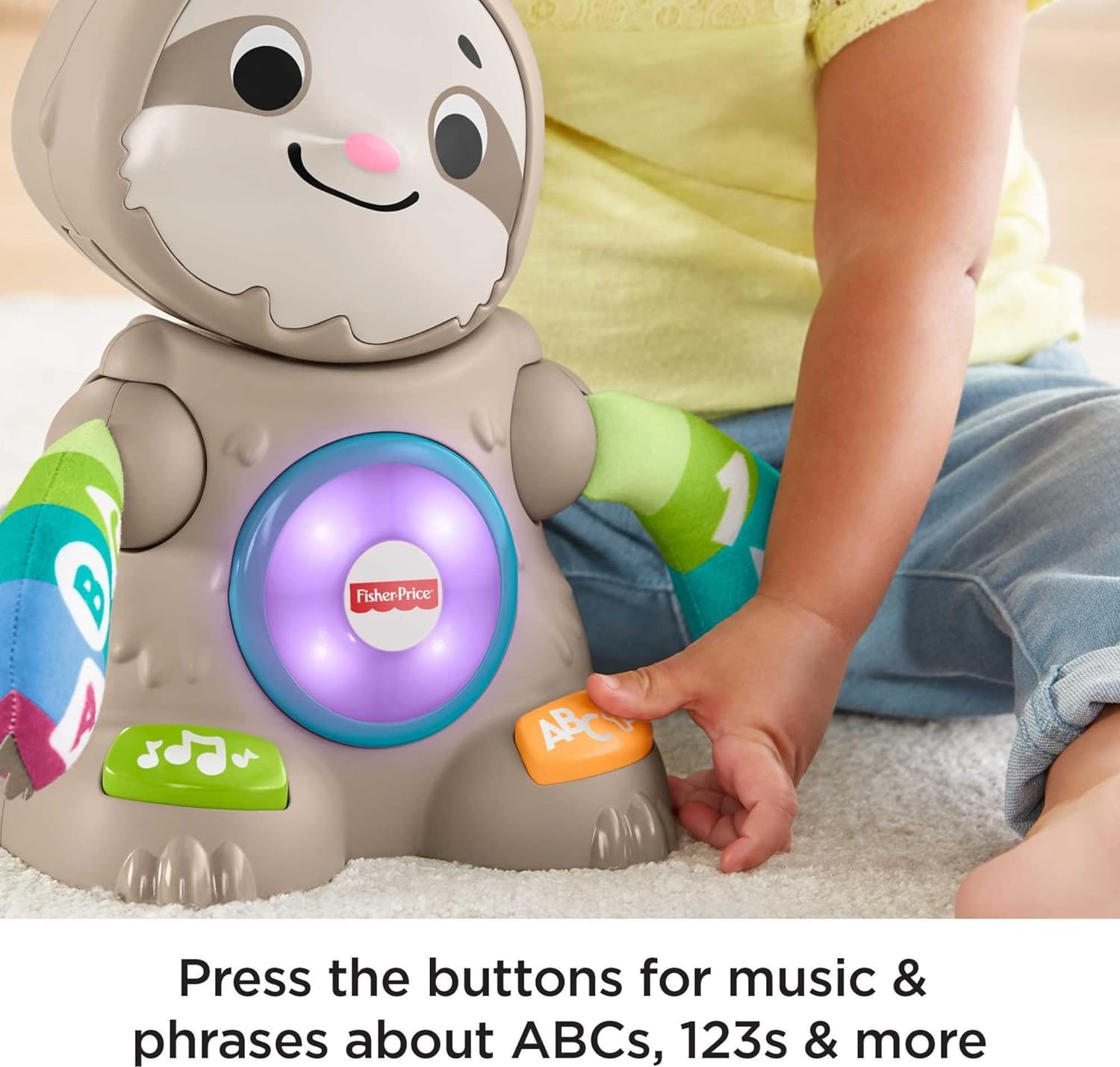Fisher-Price Linkimals Learning Toy Smooth Moves Sloth With Interactive  Music And Lights For Infants And Toddlers