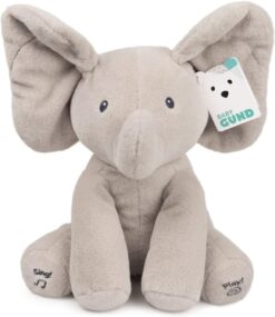 GUND Baby Animated Flappy The Elephant Plush, Singing Stuffed Animal Baby Toy for Ages 0 and Up, Gray, 12