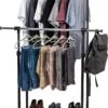 IRIS USA Adjustable and Extendable Double Rod Garment Rack