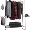 IRIS USA Large Metal Garment and Accessories Rack for Hanging and Displaying Clothes, Black