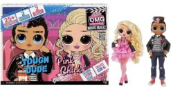 L.O.L. Surprise! OMG Movie Magic Fashion Dolls 2-Pack Tough Dude and Pink Chick with 25 Surprises Including 4 Fashion Looks, 3D Glasses, Accessories and Reusable Playset - Great Gift for Ages 4+