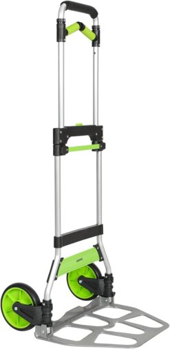 Leeyoung Folding Hand Truck and Dolly,309 lb Capacity Aluminum Portable Cart with Telescoping Handle and PP+EVA Wheels