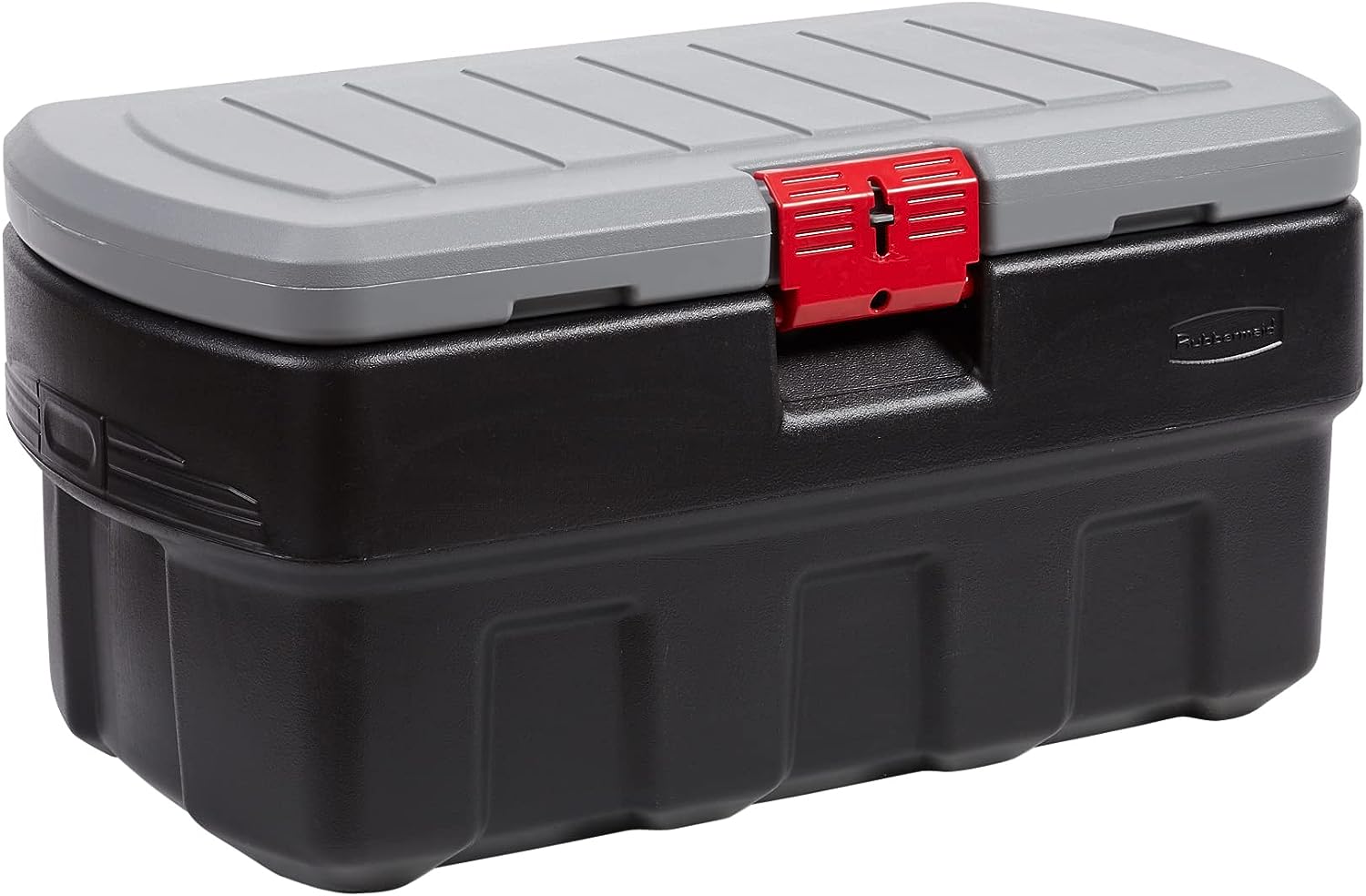 Rubbermaid ActionPacker Lockable Storage Box, 35 Gal, Grey and Black,  Outdoor, Industrial, Rugged