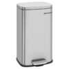 SONGMICS 8 Gal Trash Can, Kitchen Trash Can, Stainless Steel Garbage Can, with Hinged Lid, Plastic Inner Bucket, Soft Closure, Odor Proof, Hygienic, Silver ULTB03NL