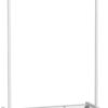 SONGMICS Clothes Rack with Wheels, 36 Inch Garment Rack, Clothing Rack for Hanging Clothes, with Dense Mesh Storage Shelf, 110 lb Load Capacity, 2 Brakes, Steel Frame, White UHSR025W01