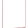 SONGMICS HSR025P01 Clothes Rack with Wheels, 15.9 x 35.8 x 62.2 Inches, Pink
