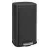 SONGMICS Trash Can with Lid, 8 Gallon Garbage Can, Stainless Steel Small Waste Bin with Step Pedal and Inner Bucket, Soft Close, Kitchen, Black ULTB102B01