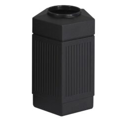 Safco Products Canmeleon Outdoor-Indoor Open Top Pentagon Trash or Garbage Can 9485BL, Black, Five Fluted Panels, 30-Gallon Capacity