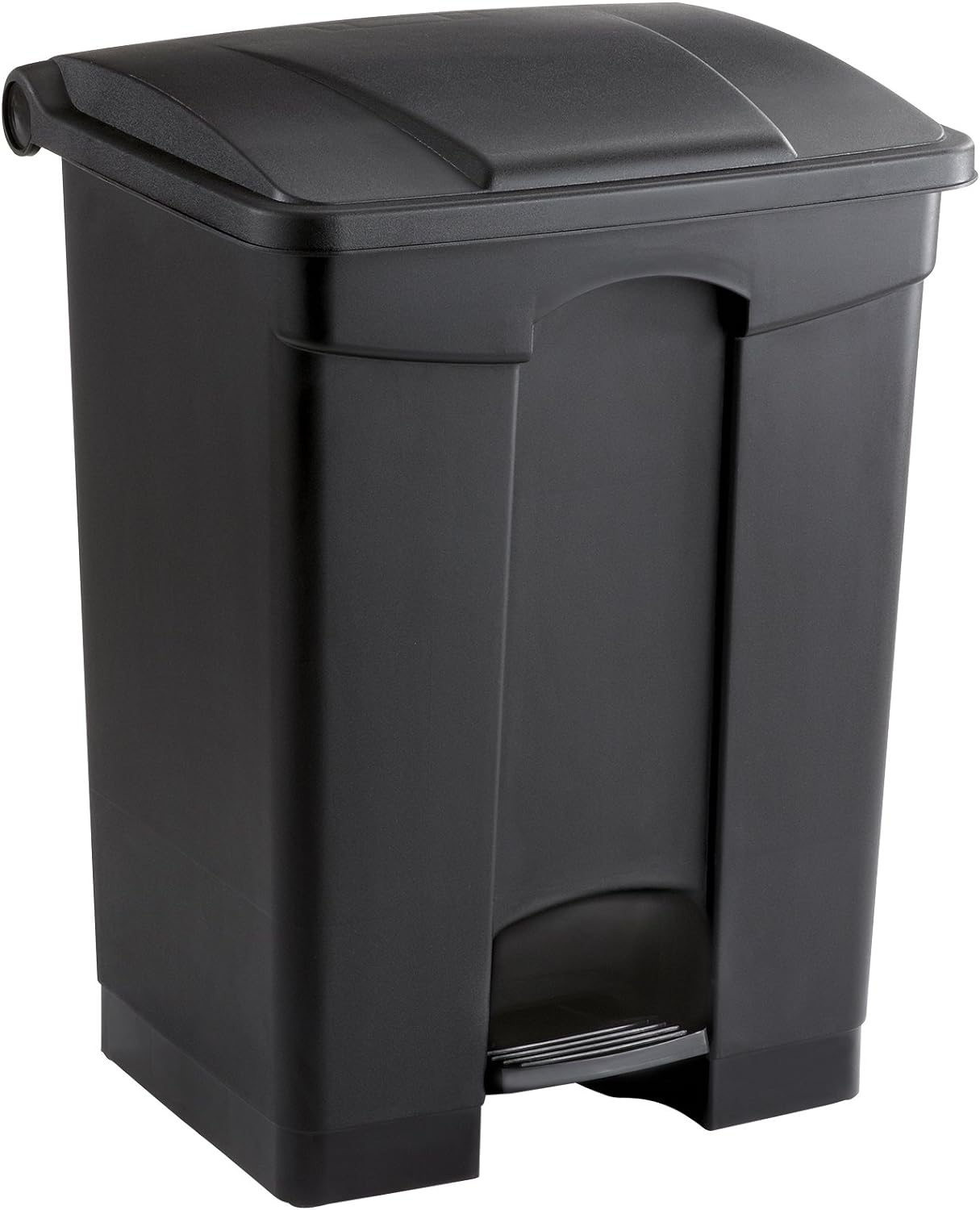 Safco Products Plastic Step-On Trash Can 9922BL, Black, Hands-Free