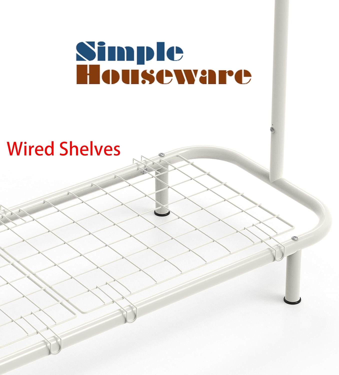 Simple Houseware Clothing Rack with Industrial Pipe and Bottom