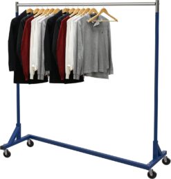 Simple Houseware Commercial Z Base Garment Rack, Blue