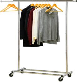Simple Houseware Heavy Duty Clothing Garment Rack, Chrome