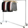 Simple Houseware Industrial Grade Z-Base Garment Rack, 400lb Load with 62in extra long bar