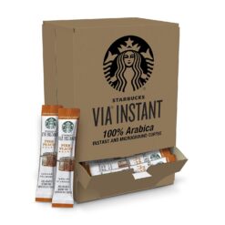 Starbucks VIA Instant Coffee - Medium Roast Coffee - Pike Place Roast - 100% Arabica - 1 box (50 packets)
