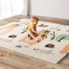 UANLAUO Foldable Baby Play Mat, Extra Large Waterproof Activity Playmats for Babies,Toddlers, Infants, Play & Tummy Time, Foam Baby Mat for Floor with Travel Bag (Bear(71x59x0.4inch))