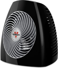 Vornado MVH Space 3 Heat Settings, Adjustable Thermostat, Tip-Over Protection, Auto Safety Shut-Off System, Electric Heater for Indoor Use, Whole Room, Black