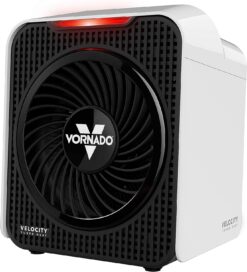 Vornado Velocity 1 Personal Space Heater with 2 Heat Settings and Advanced Safety Features, Small, White