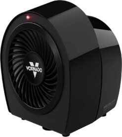 Vornado Velocity 1R Personal Space Heater with 2 Heat Settings and Advanced Safety Features, Black