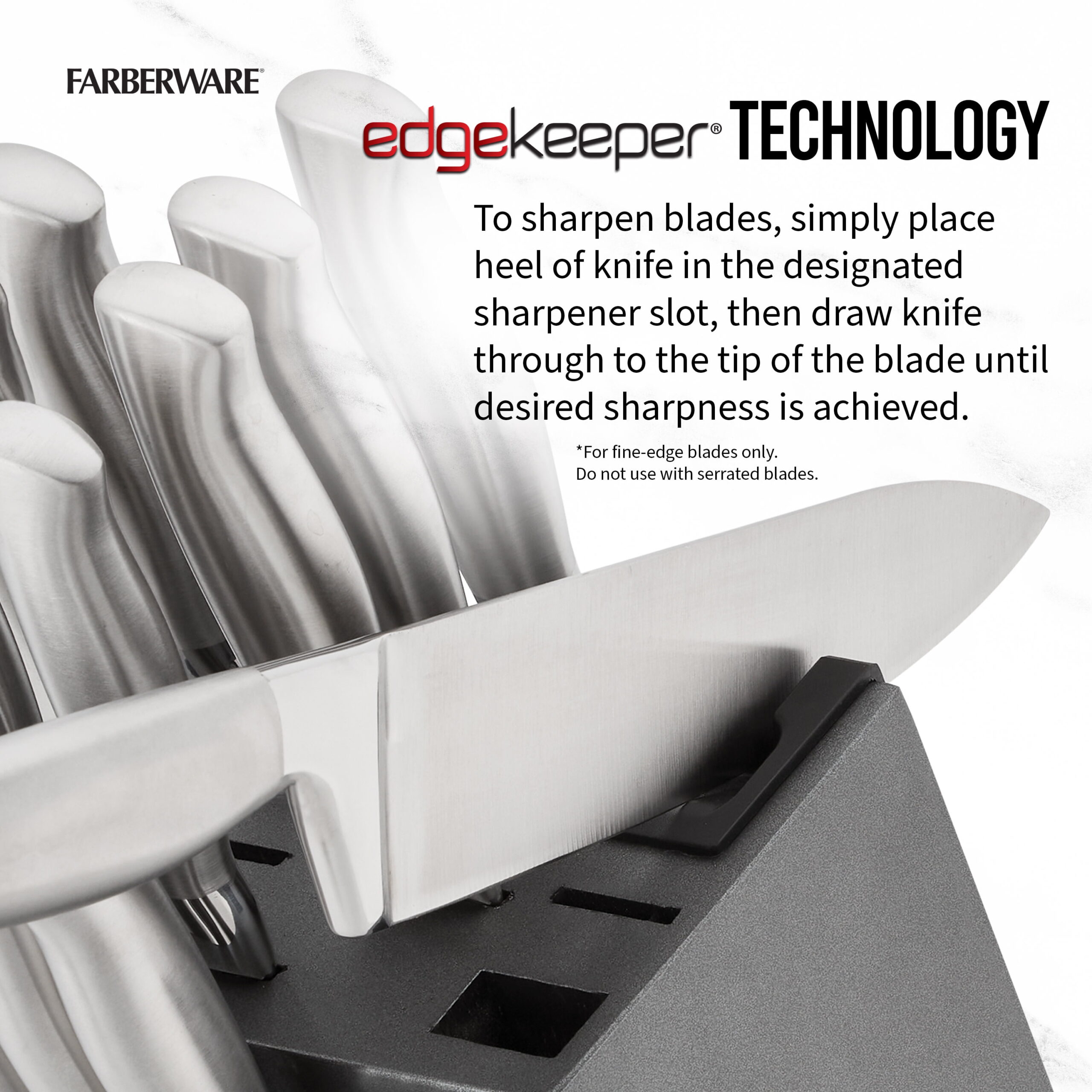 Farberware Edgekeeper 8 in. L Stainless Steel Chef's Knife 1 pc