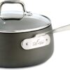All-Clad HA1 Hard Anodized Nonstick Sauce Pan 3.5 Quart Induction Oven Safe 350F Pots and Pans, Cookware Black