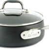 All-Clad HA1 Hard Anodized Nonstick SaucePan 2.5 Quart Induction Oven Broiler Safe 500F, Lid Safe 350F Pots and Pans, Cookware Black