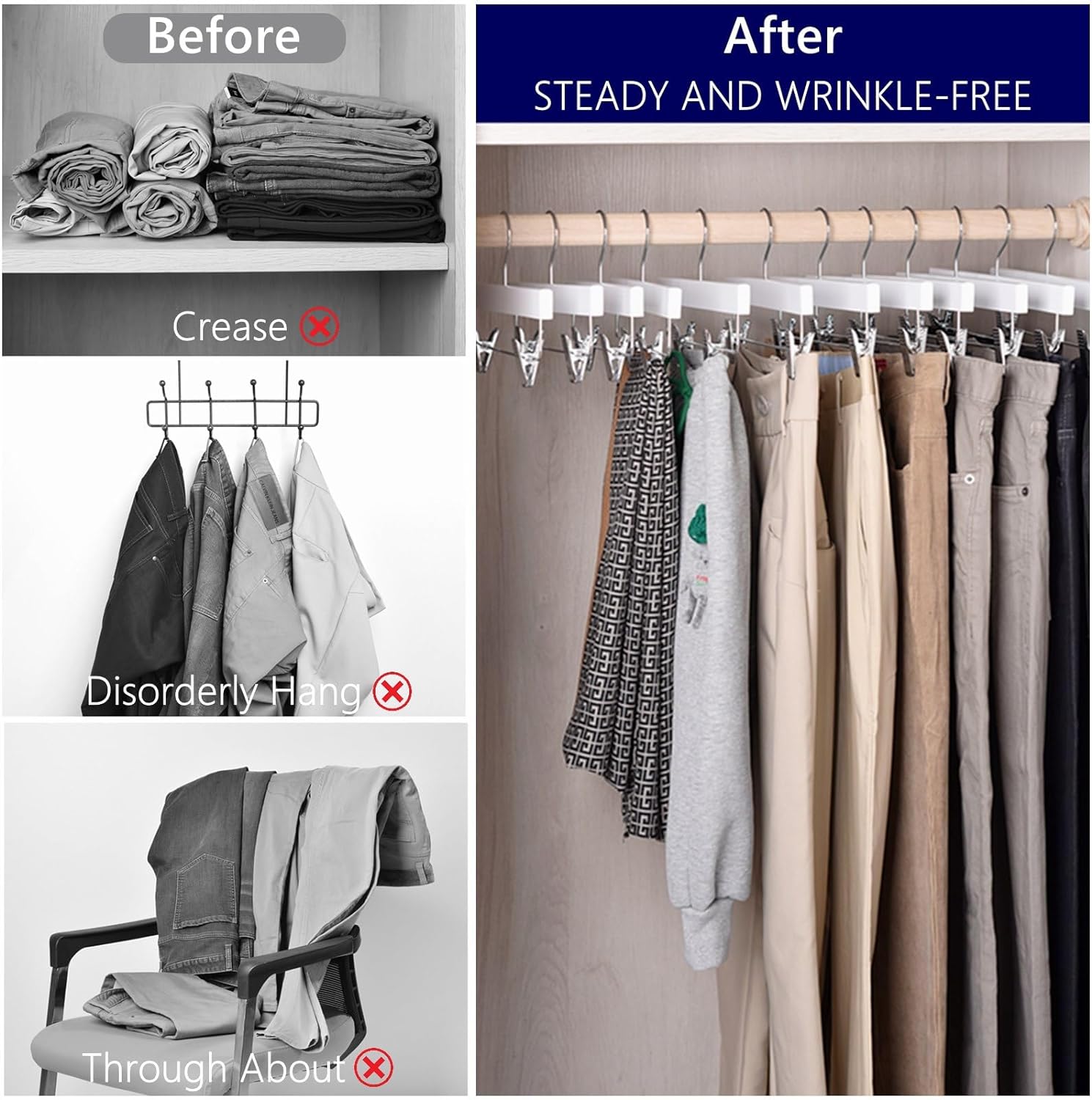 10pcs Acrylic Clear Glitter Hangers Home Heavy Duty Clothes Hanger for  Coats Jeans Trousers Sweater - Walmart.com