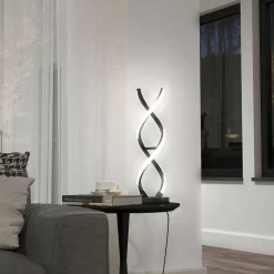 Artika Swirl Table Lamp, Black