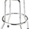 BIG RED Torin Swivel Bar Stool: Padded Garage/Shop Seat with Chrome Plated Legs, Black, 28.74" Tall, 18.5" Diameter