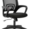 BestOffice Home Office Chair Ergonomic Desk Chair Mesh Computer Chair with Lumbar Support Armrest Executive Rolling Swivel Adjustable Mid Back Task Chair for Women Adults, Black