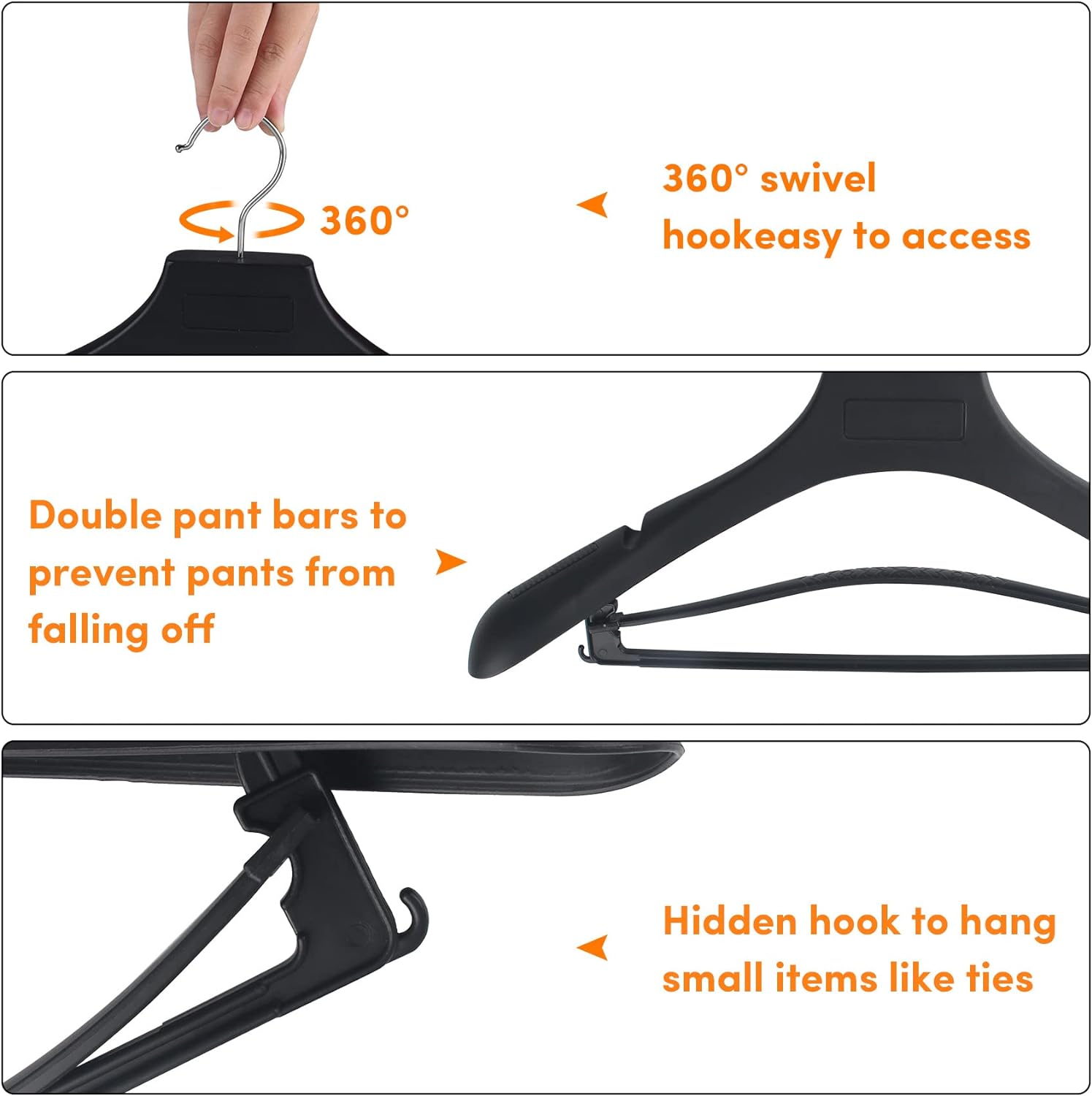 10 Non-slip Plastic Clothes Hangers For Home Bedrooms And Dormitories, Thick  Non-bulging Clothes Stays, Wide Shoulder Clothes Hangers Wholesale