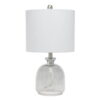 Elegant Designs Modern Textured Glass Table Lamp - Gray