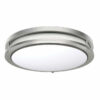 Energetic Lighting 14" LED Flush Mount Light, Brushed Nickel