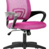 BestOffice Ergonomic Office Chair Desk Chair Mesh Computer Chair with Lumbar Support Executive Rolling Swivel Adjustable Home Mid Back Task Chair for Women Adults, Pink