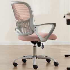 Sweetcrispy Ergonomic Office Chair with Arms, Home Office Desk Chairs with Wheels, Lumbar Support - Swivel Rolling Mesh Chair with Rock & Lock for Gaming- Computer Chair with Breathable Design