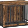 Feandrea Dog Crate Furniture, Dog Kennel for Medium Dogs up to 70 lb, Heavy-Duty Dog Cage End Table with Removable Tray, Double Doors Dog House, Rustic Brown UPFC013X01