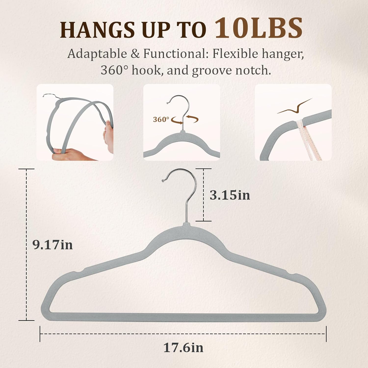 Plastic Hangers - Space Saving Notched Hangers by