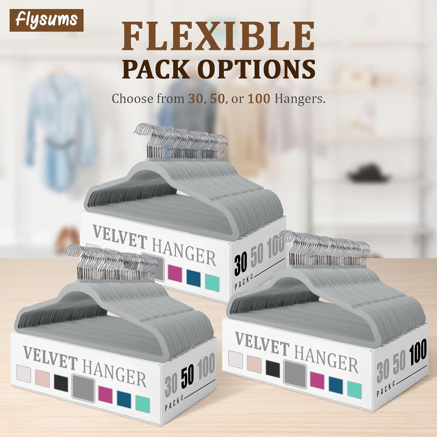 Flysums Premium Velvet Hangers 50 Pack, Heavy Duty Study Black Hangers for  Coats, Pants & Dress Clothes - Non Slip Clothes Hanger Set - Space Saving