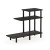 Furinno Turn-N-Tube 3-Tier Sofa Side Table, Espresso/Black