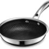 HexClad Hybrid Nonstick 7-Inch Fry Pan, Stay-Cool Handle, Dishwasher and Oven Safe, Induction Ready, Compatible with All Cooktops