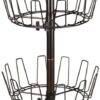Household Essentials 2138 Three-Tier Adjustable Revolving Shoe Rack | Bronze