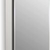 KOHLER CB-CLC1526FS 15" W x 26" H Single-Door Bathroom Medicine Cabinet with Mirror, Recessed or Surface Mount Bathroom Wall Cabinet, Beveled Edges