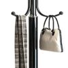 Kertnic Metal Coat Rack Stand with Natural Marble Base, Free Standing Hall Tree with 12 Hooks for Hanging Scarf, Bag, Jacket, Home Entry-way Hat Hanger Organizer (Black)