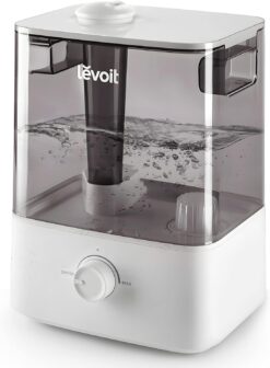 LEVOIT Classic300 Ultrasonic Top Fill Humidifier, Extra Large 6L Tank Last 60-Hour - Super Quiet, Easy to Use and Clean, 360° Rotation Nozzle, Simple Knob Control, Handle, Auto Shut Off, Gray