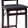Linon Home Decor Keira Pad Back Folding Counter Stool, 24-Inch