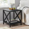 Mainstays Farmhouse Square Side Table, Black