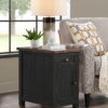 Martin Svensson Home Monterey Chairside Table with Power, Black and Brown