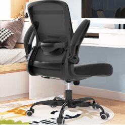 Mimoglad Office Chair, Ergonomic Desk Chair with Adjustable Lumbar Support, High Back Mesh Computer Chair with Flip-up Armrests-BIFMA Passed Task Chairs, Executive Chair for Home Office (All Black)