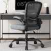 Mimoglad Office Chair, Ergonomic Desk Chair with Adjustable Lumbar Support, High Back Mesh Computer Chair with Flip-up Armrests-BIFMA Passed Task Chairs, Executive Chair for Home Office (Iron Gray, Modern)