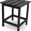 POLYWOOD ECT18BL Long Island 18" Side Table, Black